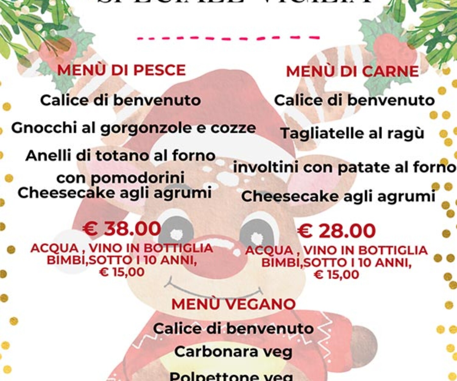 menu vigilia di natale